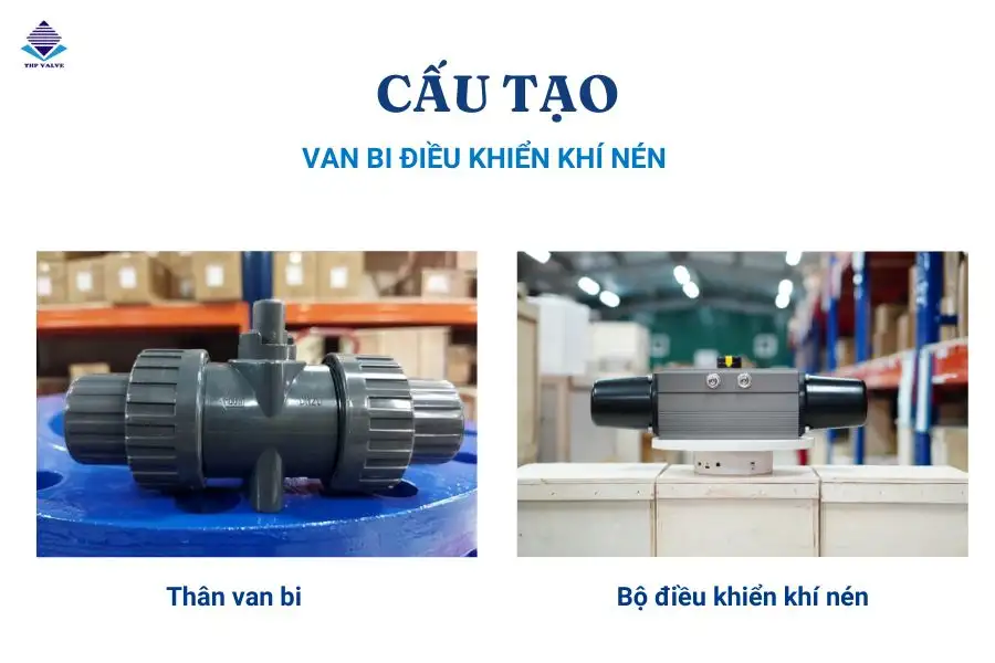 Cấu tạo van bi điều khiển khí nén