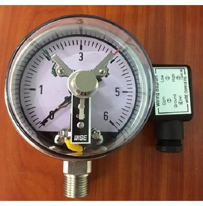 đồng hồ áp suất 3 kim tiếp điểm điện wise - tuấn hưng phát