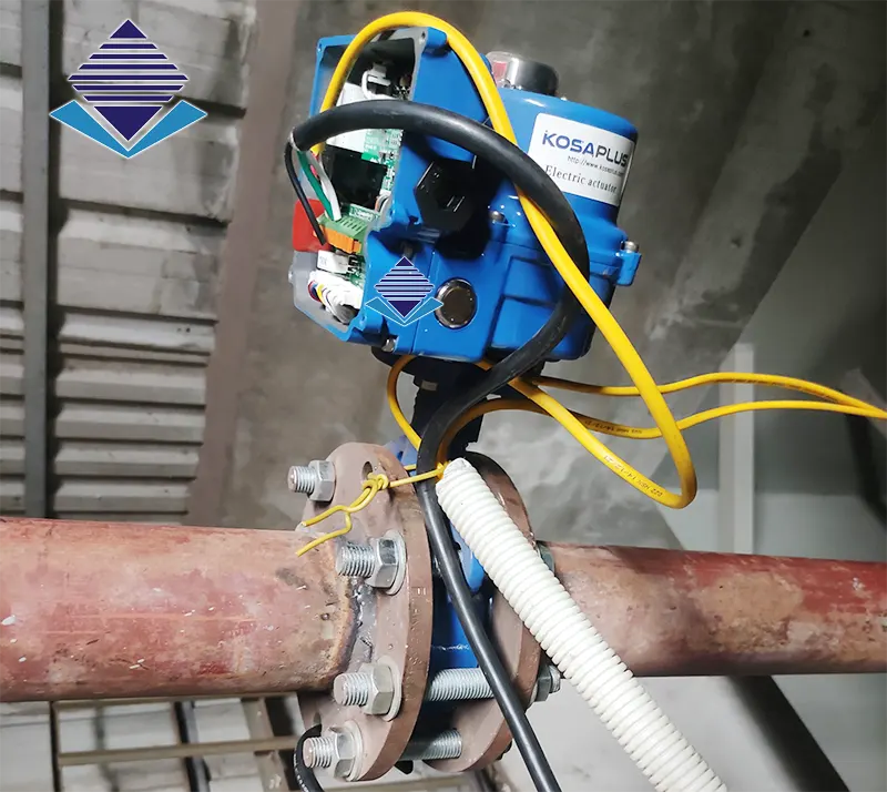 lắp đặt van bướm điện Kosaplus trên đường ống lắp đặt van bướm điện Kosaplus trên đường ống