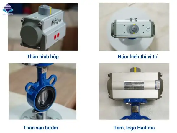 Nhận diện van bướm điều khiển khí nén Haitima