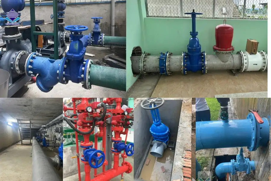 Ứng dụng thực tế van cổng mặt bích trong các hệ thống
