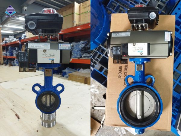 Van bướm điều khiển khí nén tuyến tính