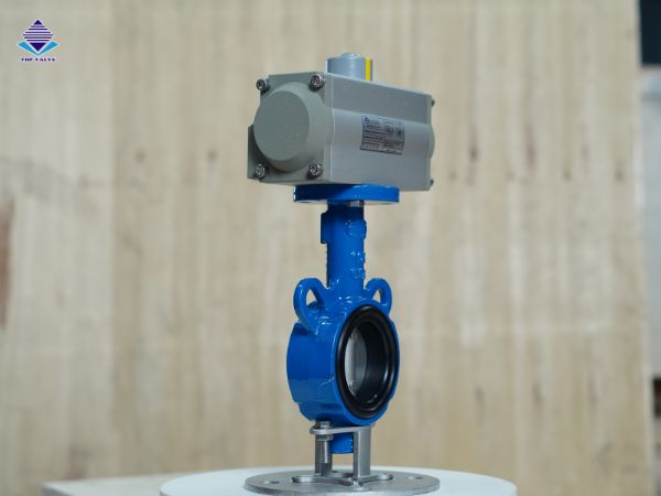 Van bướm gang điều khiển khí nén