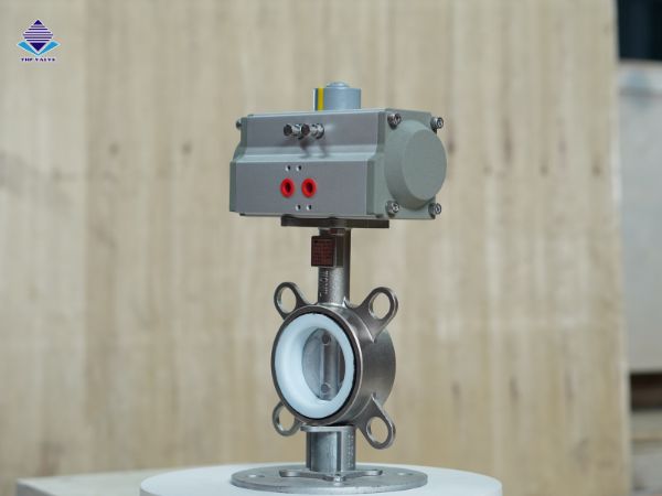 Van bướm inox điều khiển khí nén