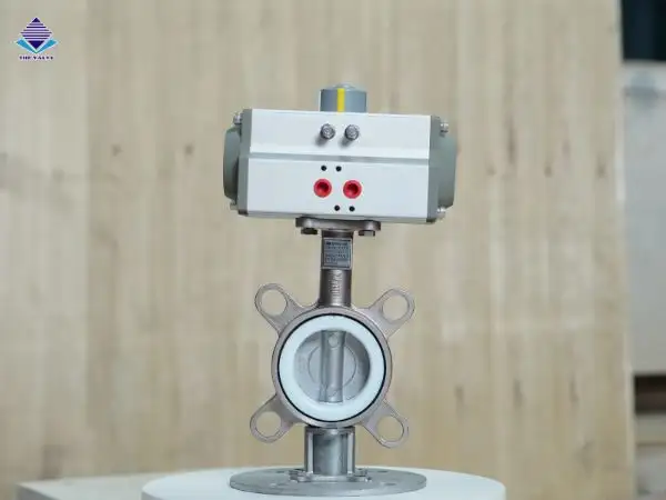 Van bướm điều khiển khí nén Haitima tác động kép