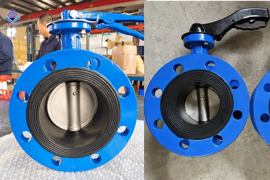 Van bướm tay gạt lắp bích