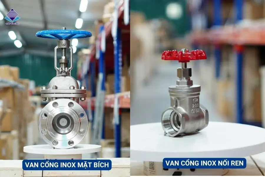 Van cổng inox mặt bích, nối ren