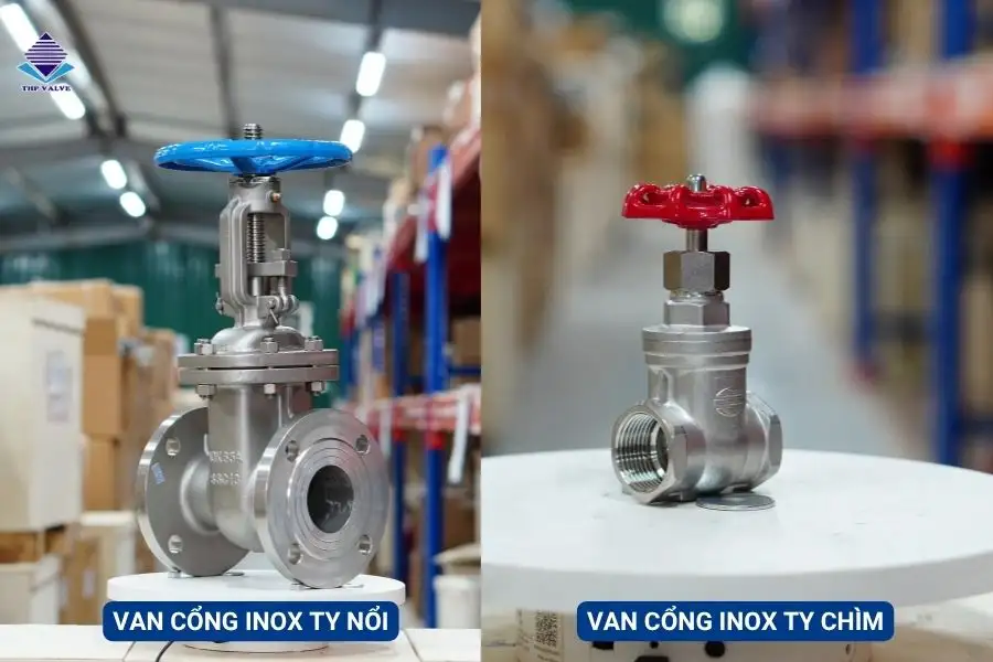 Van cổng inox ty nổi, ty chìm