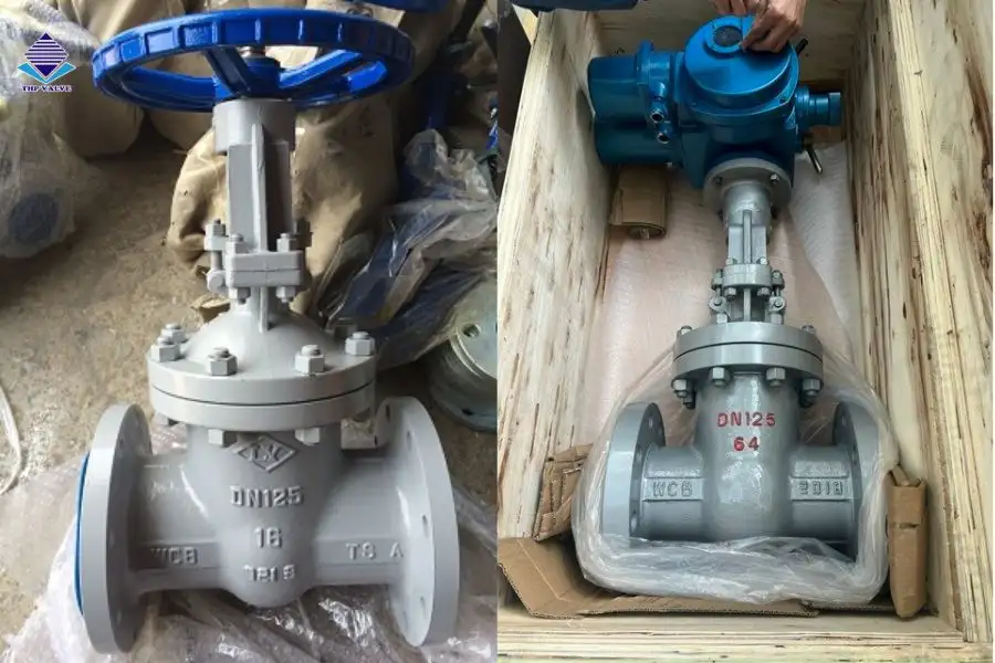 Van cổng thép mặt bích