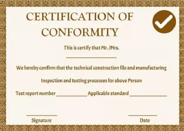 Certificate of conformity là gì?