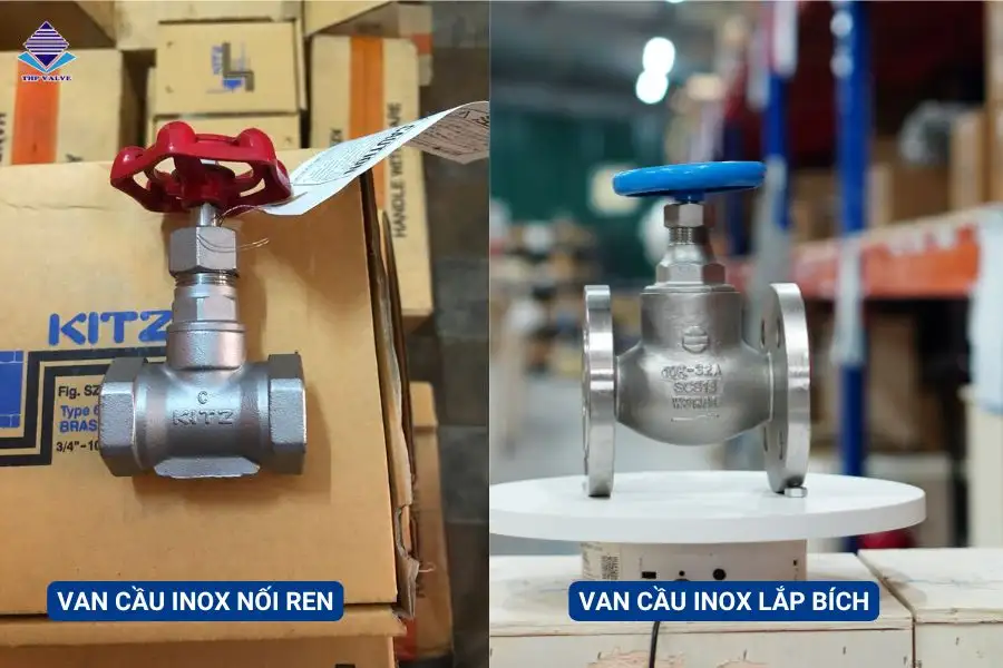 Van cầu inox lắp ren - Van cầu inox lắp bích