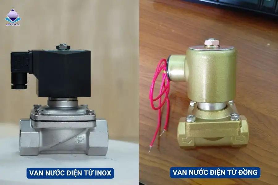 Van nước điện từ inox, đồng
