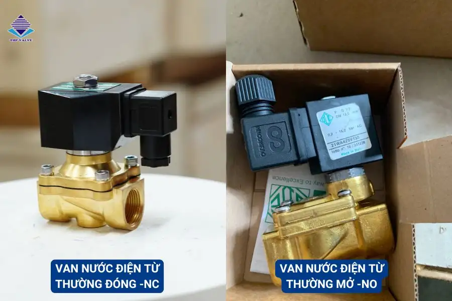 Van nước điện từ thường đóng NC, thường mở NO