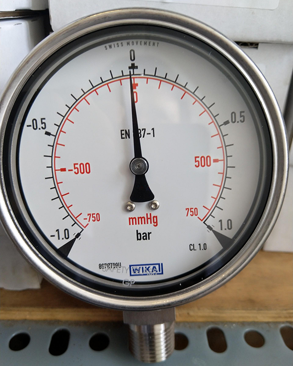 Đồng hồ đo áp suất Wika dải đo -1 đến 1 bar