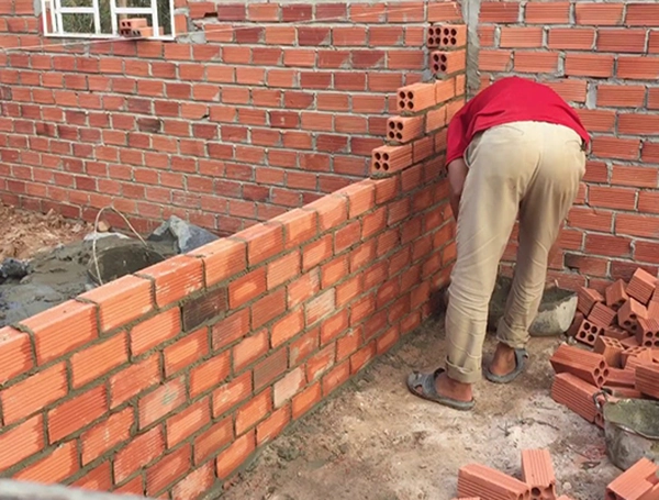 Tính toán vật liệu xây nhà theo tường gạch