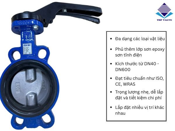 Ưu điểm nổi bật của van bướm FAF