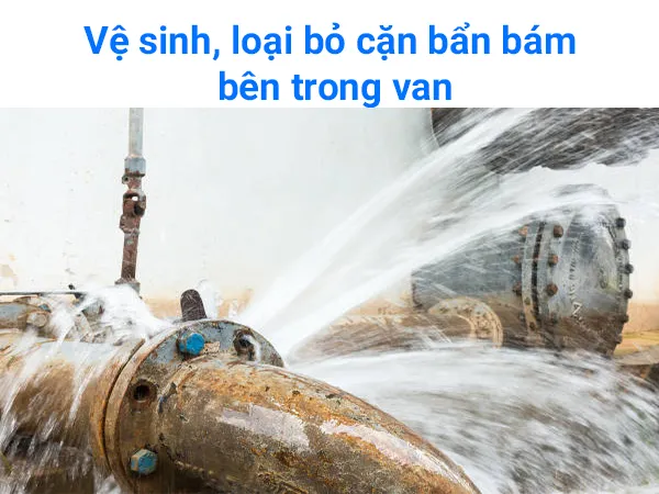 Hãy chú ý vệ sinh thường xuyên để loại bỏ cặn bẩn bên trong van