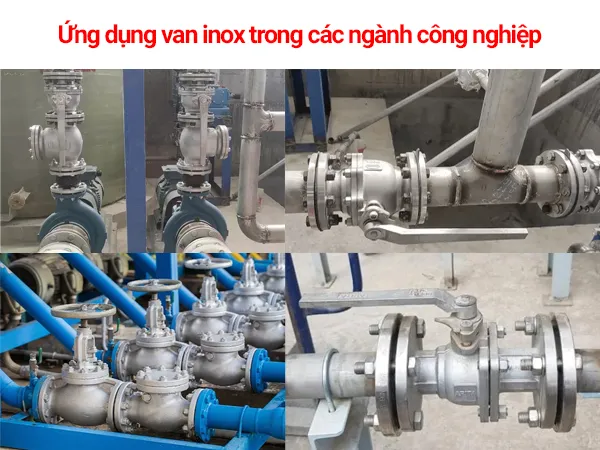 Ứng dụng van inox
