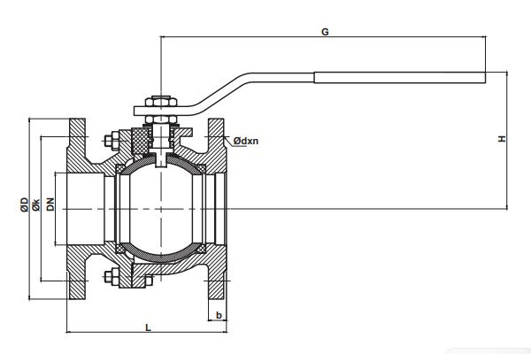 Cấu tạo van bi thép Ravis