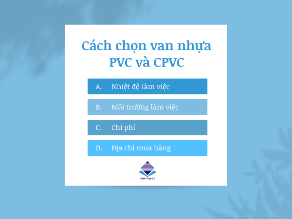 Khác nhau giữa van nhựa PVC và CPVC