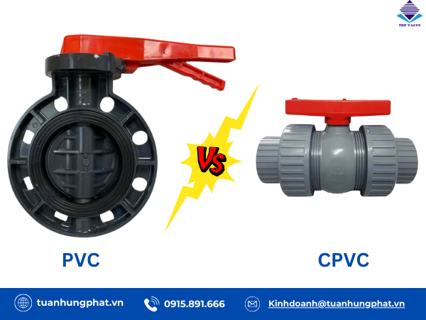 Khác nhau giữa van nhựa PVC và CPVC