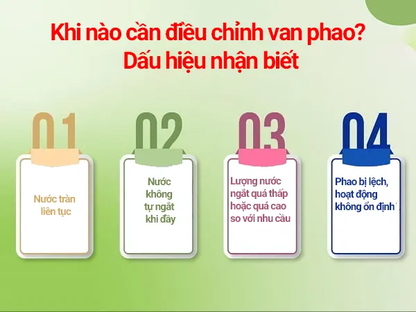 Cách điều chỉnh van phao