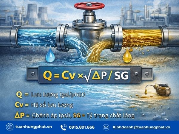 Cách tính lưu lượng qua van chính xác