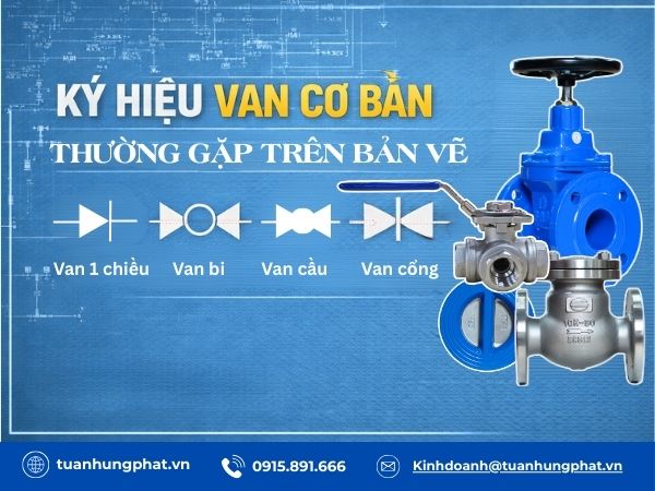 Ký hiệu các loại van trên bản vẽ 