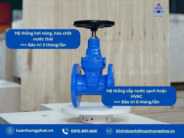 Bảo dưỡng van cổng định kỳ