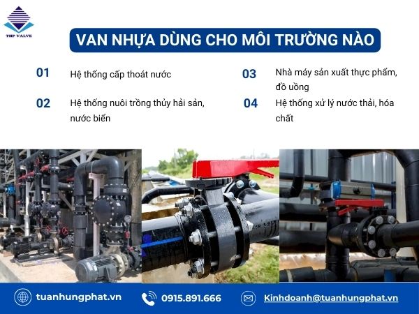 Van nhựa dùng cho môi trường nào