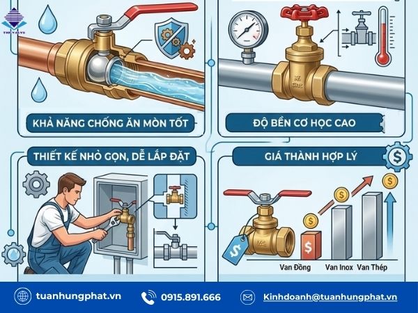 Ưu nhược điểm van đồng