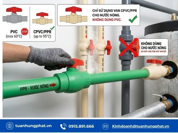 Van nhựa có dùng cho nước nóng không