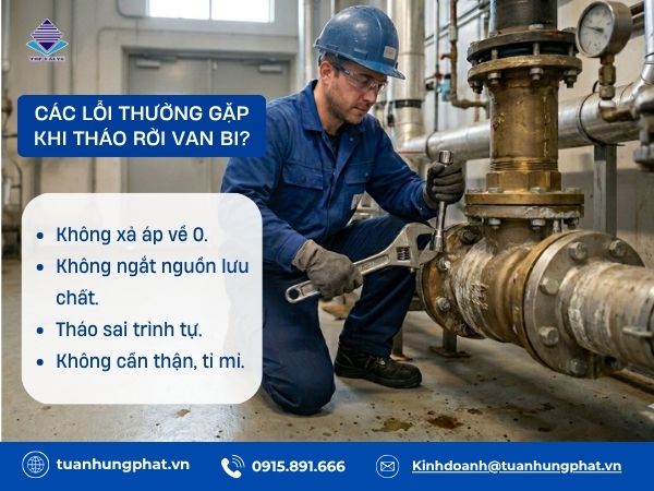 Cách tháo rời van bi