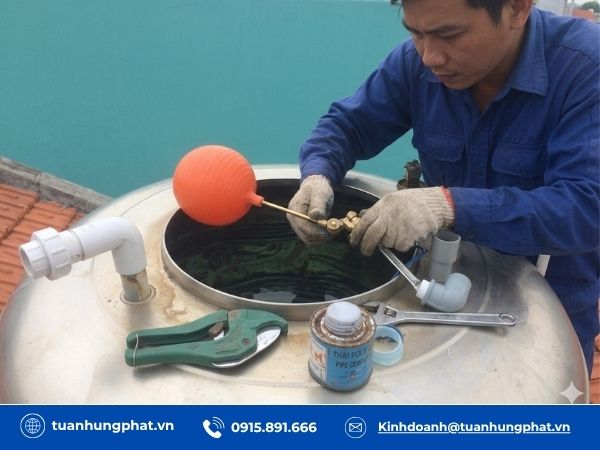 Cách lắp đặt van phao cơ