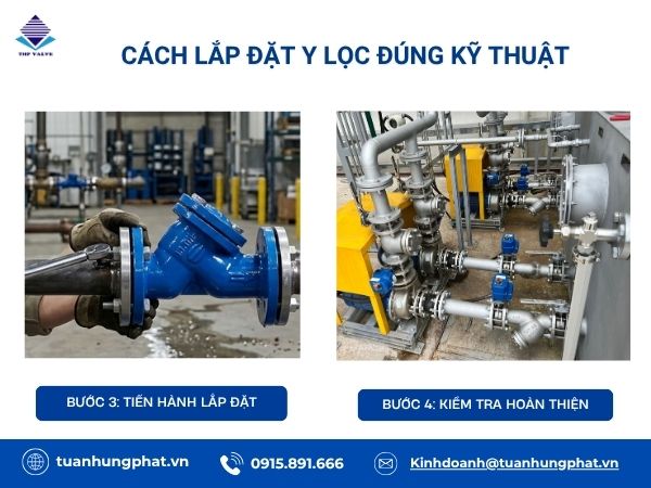cách lắp đặt y lọc