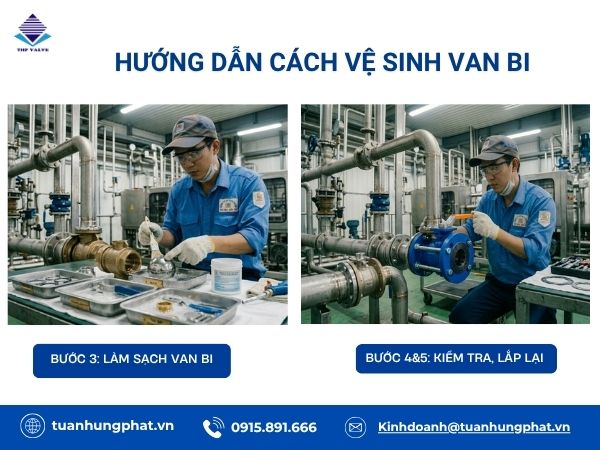 Cách vệ sinh van bi