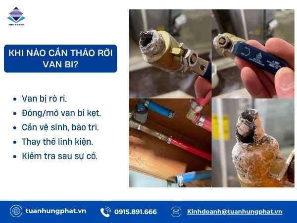 Cách tháo rời van bi