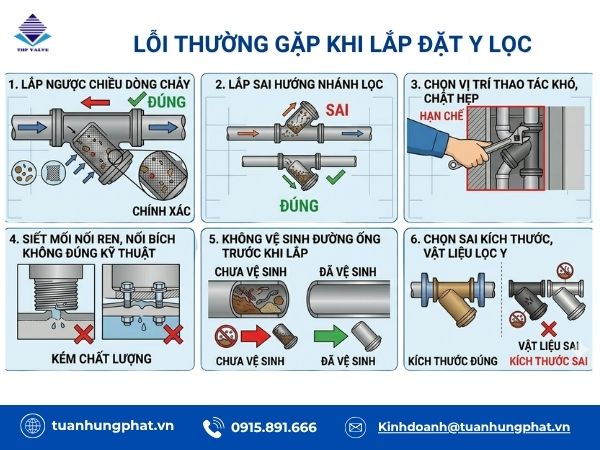 cách lắp đặt y lọc