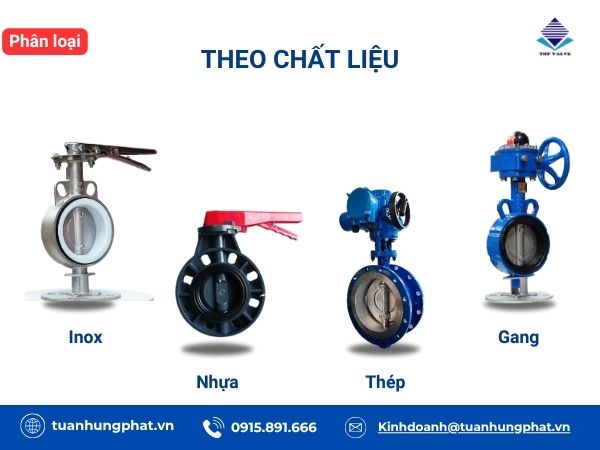 Các loại van bướm phổ biến