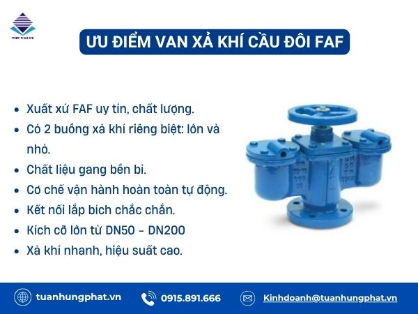 Van xả khí cầu đôi FAF