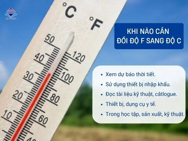 Khi nào cần đổi độ F sang độ C?