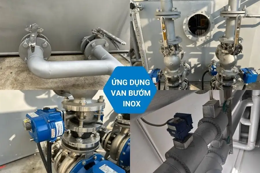 Hệ thống ứng dụng van bướm inox