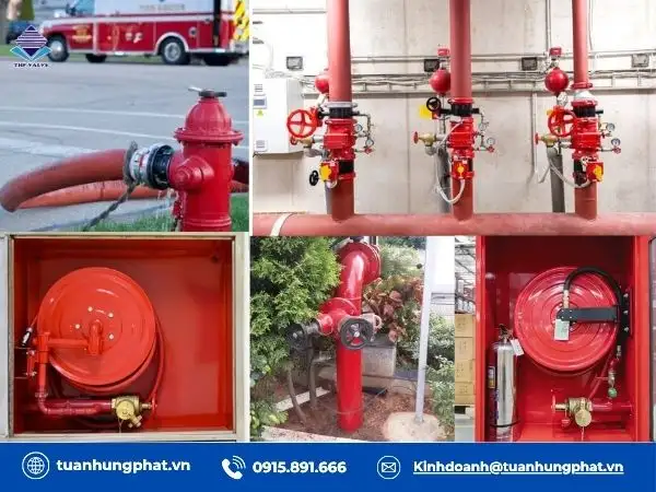 Vị trí lắp đặt van góc chữa cháy: ngoài trời, tủ chữa cháy, hệ thống PCCC