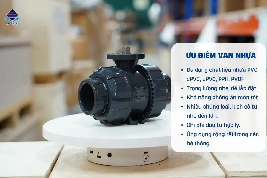 Ưu điểm nổi bật của van nhựa