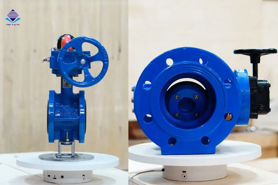 Van bướm gang lắp bích
