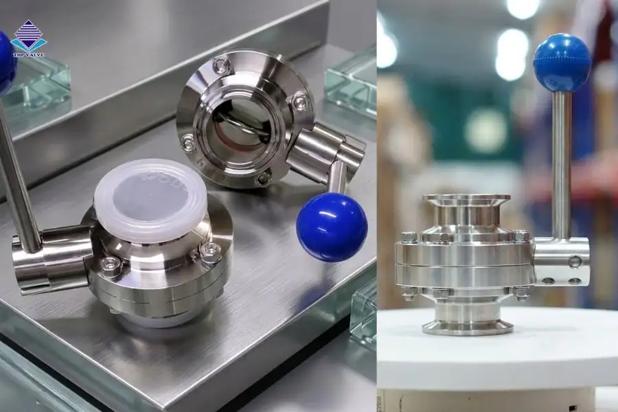 Van bướm inox nối Clamp