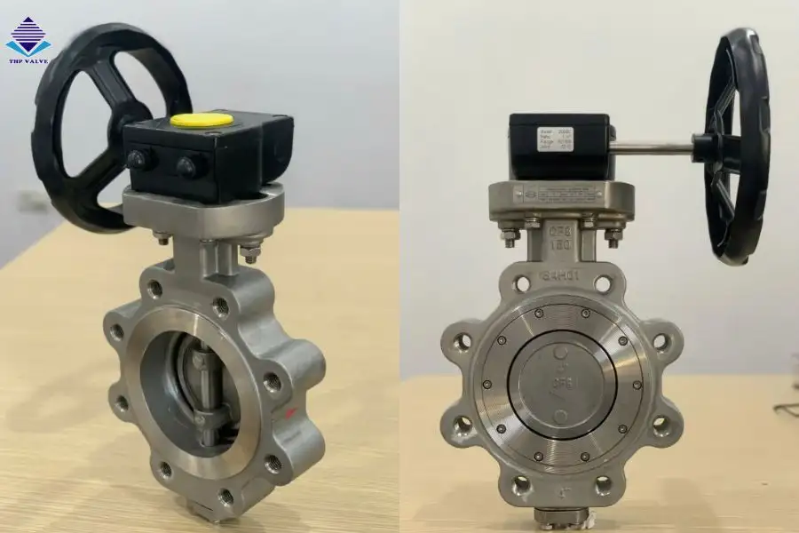 Van bướm inox lug