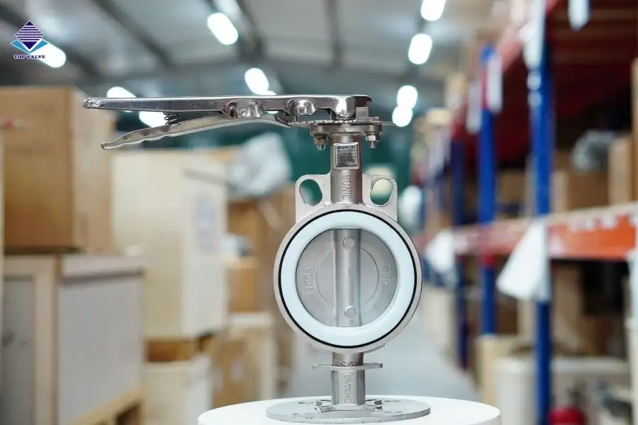 Van bướm inox tay gạt