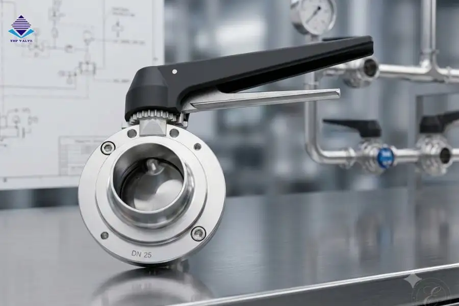 Van bướm vi sinh inox 304