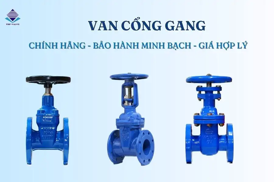 Van cổng gang được chế tạo thân bằng gang cầu, gang dẻo, gang đúc...